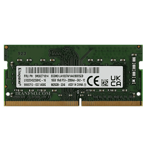 رم لپ تاپ کینگستون 16گیگابایت RAM KINGSTON DDR4 PC4 16GB 3200Mhz