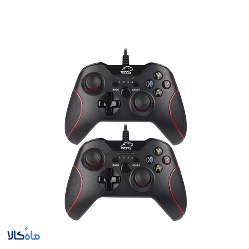 دسته بازی با سیم دوبل شوکدار تسکو TSCO GAMING PAD TG 120 X2